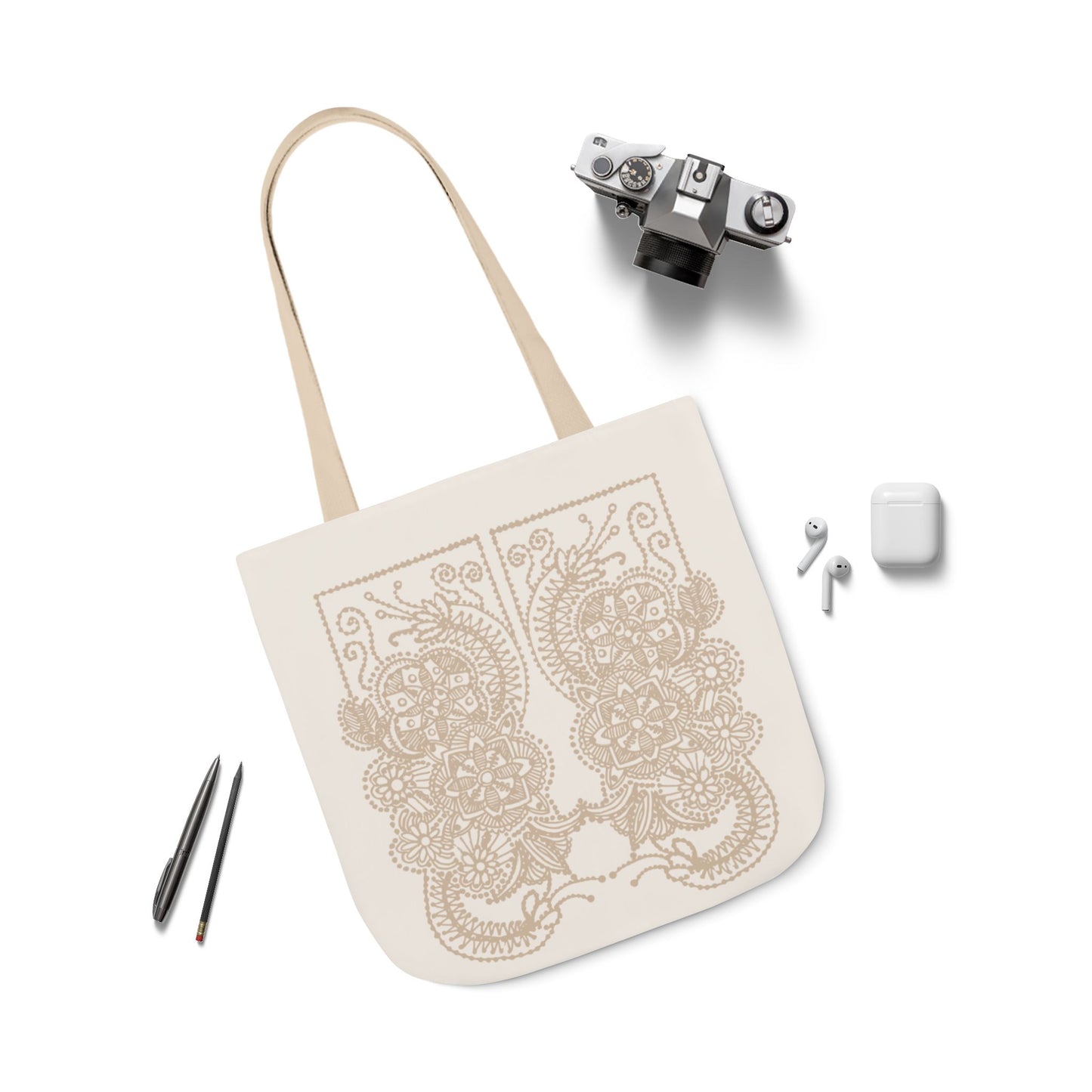Lefkara Mandala Fusion | Canvas Tote Bag