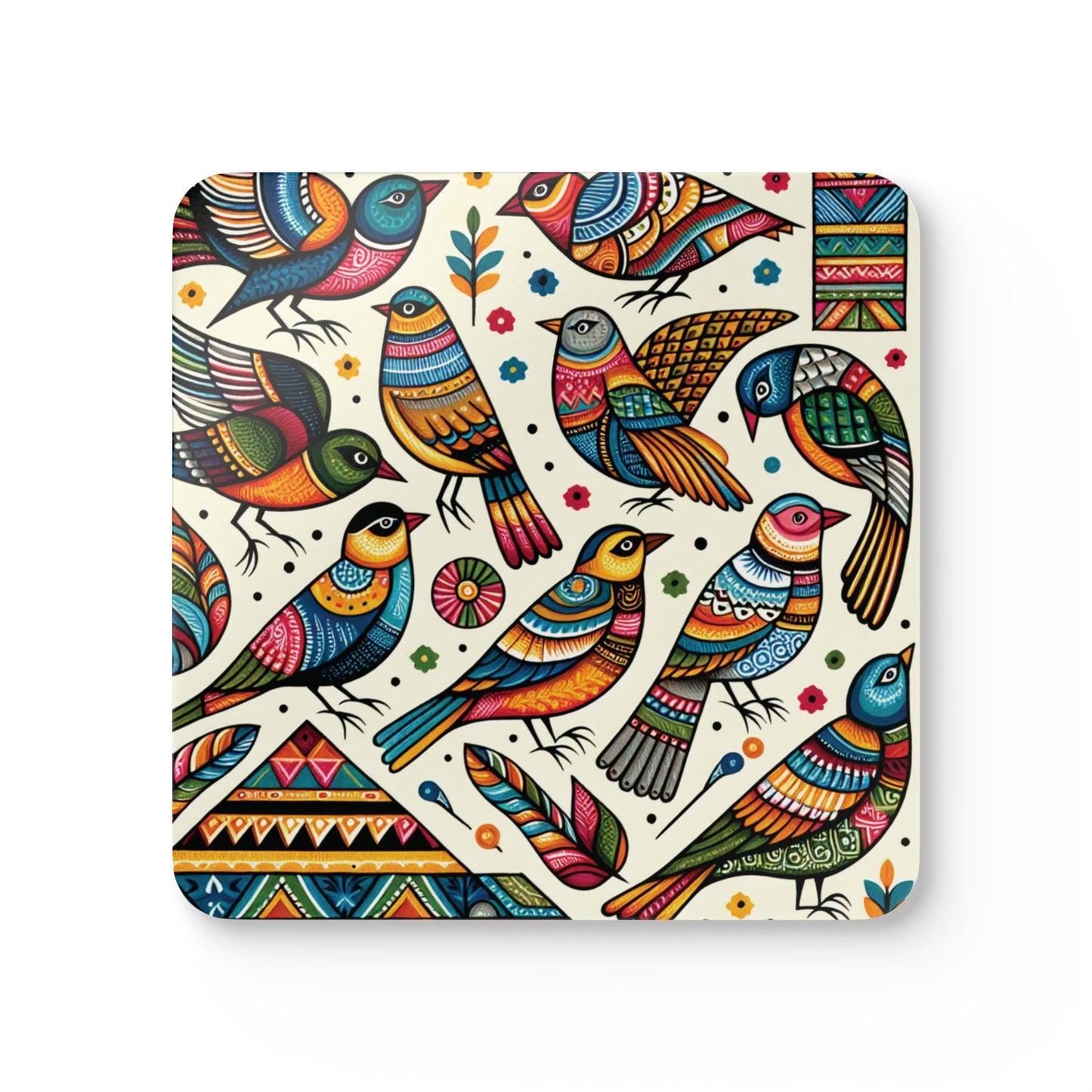 Majestic Birds Co-creation |  Cork Coaster Set - Rustic Home Decor & Drinkware Accessory