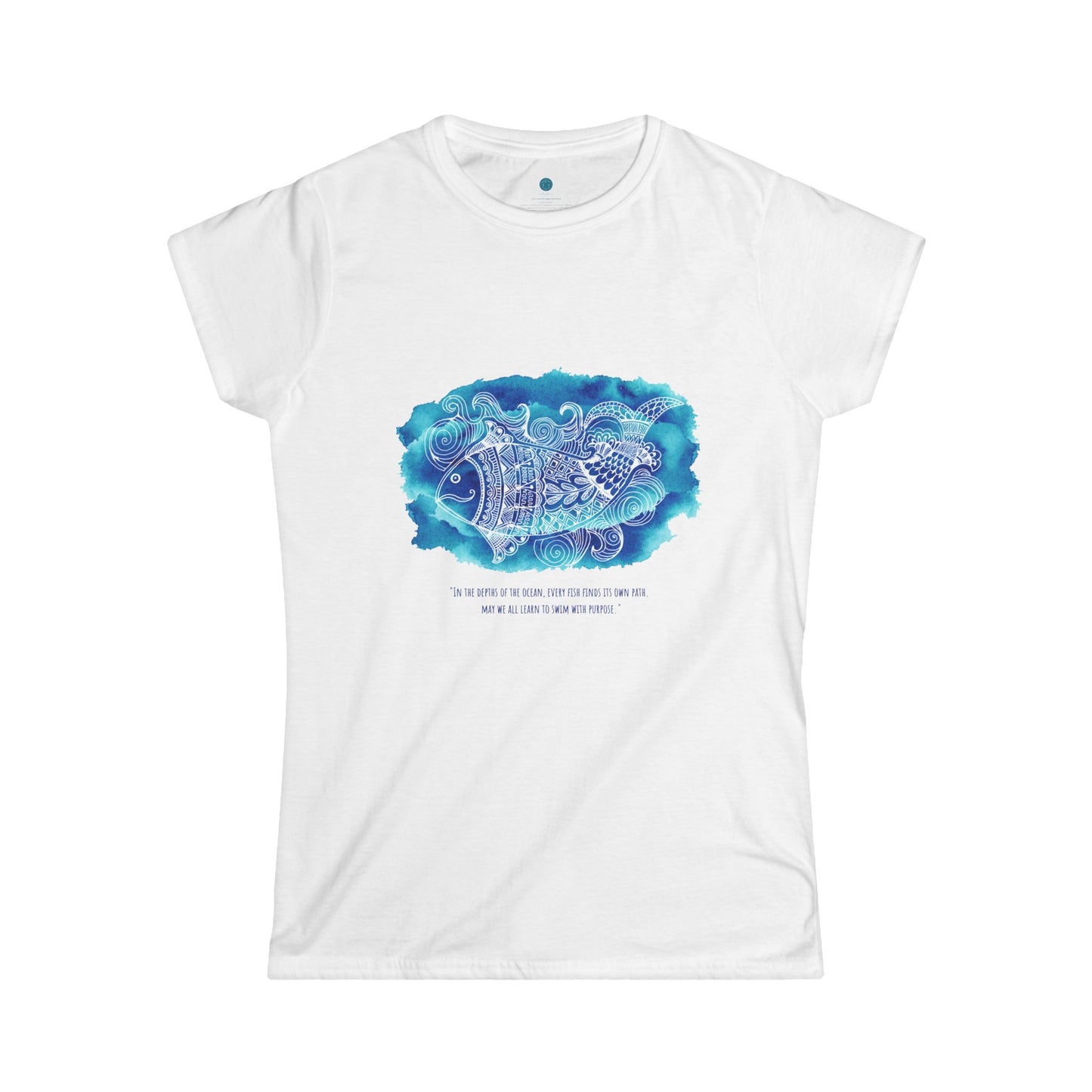 Women's Softstyle Tee - 'Swim with purpose'