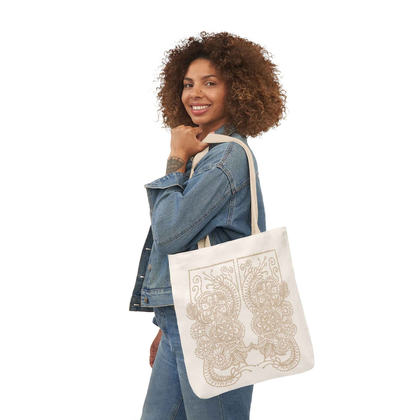 Lefkara Mandala Fusion | Canvas Tote Bag