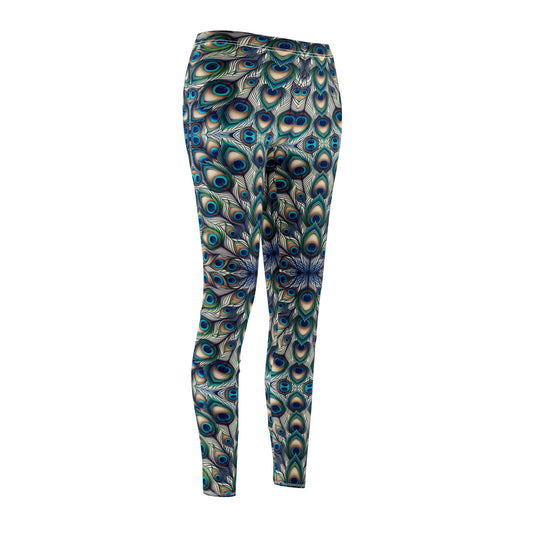 'Celestial Plumage'- Co-creating |  Casual Leggings – Comfortable Mid-Rise Activewear for Yoga & Everyday Wear