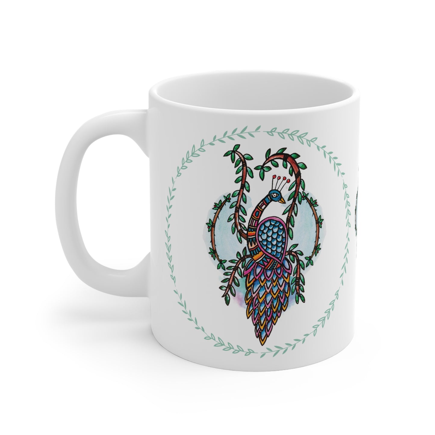 Colorful Artistic Ceramic Mug - 'Heras Vision' - Majestic Birds