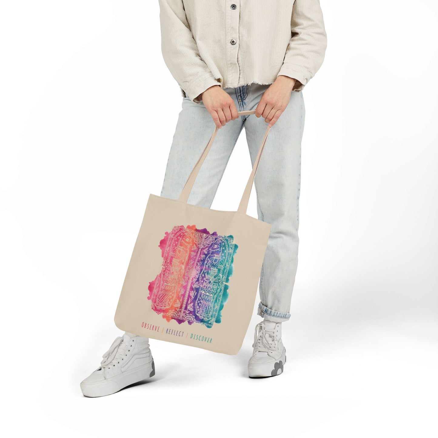 'Observe | Reflect | Discover' |  Canvas Tote Bag