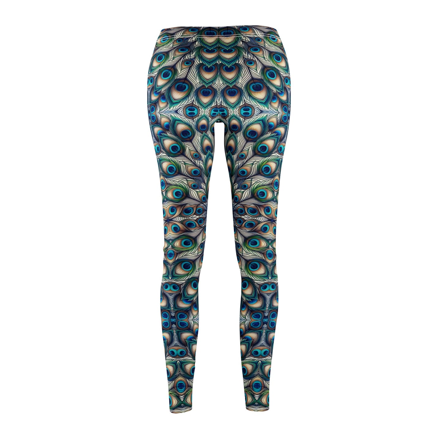 'Celestial Plumage'- Co-creating |  Casual Leggings – Comfortable Mid-Rise Activewear for Yoga & Everyday Wear