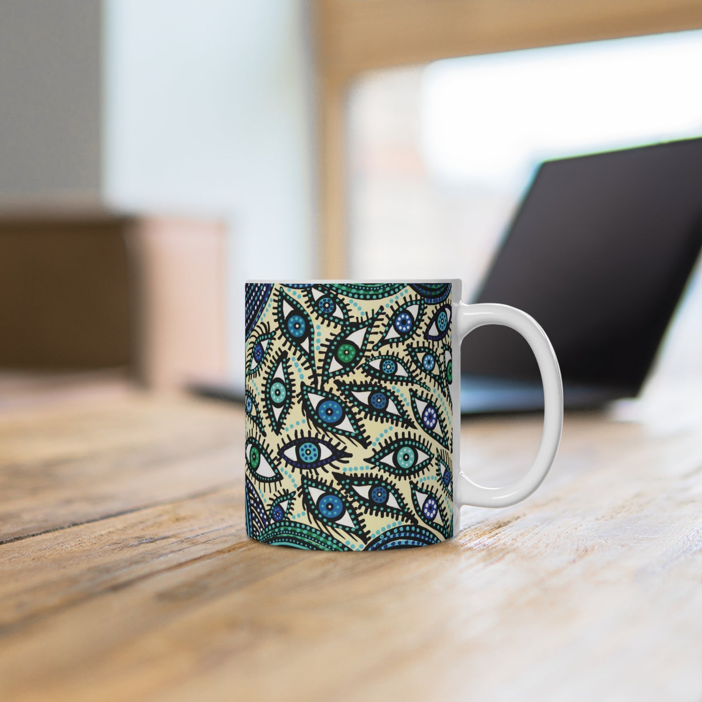 Colorful Artistic Ceramic Mug | 'Heras Vision' Majestic Birds