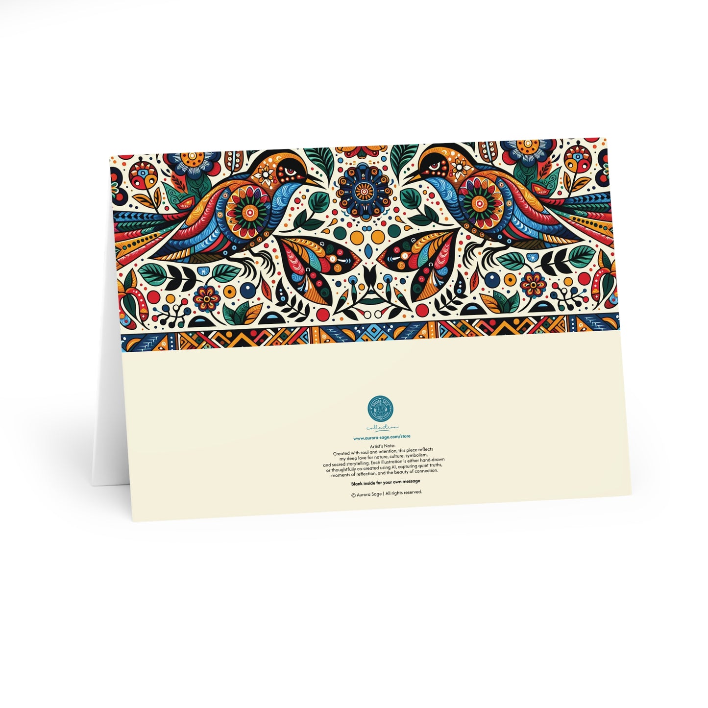 'Sacred Songbirds' - Co-creating -  Artistic Greeting Cards (5 Pack) A5 size