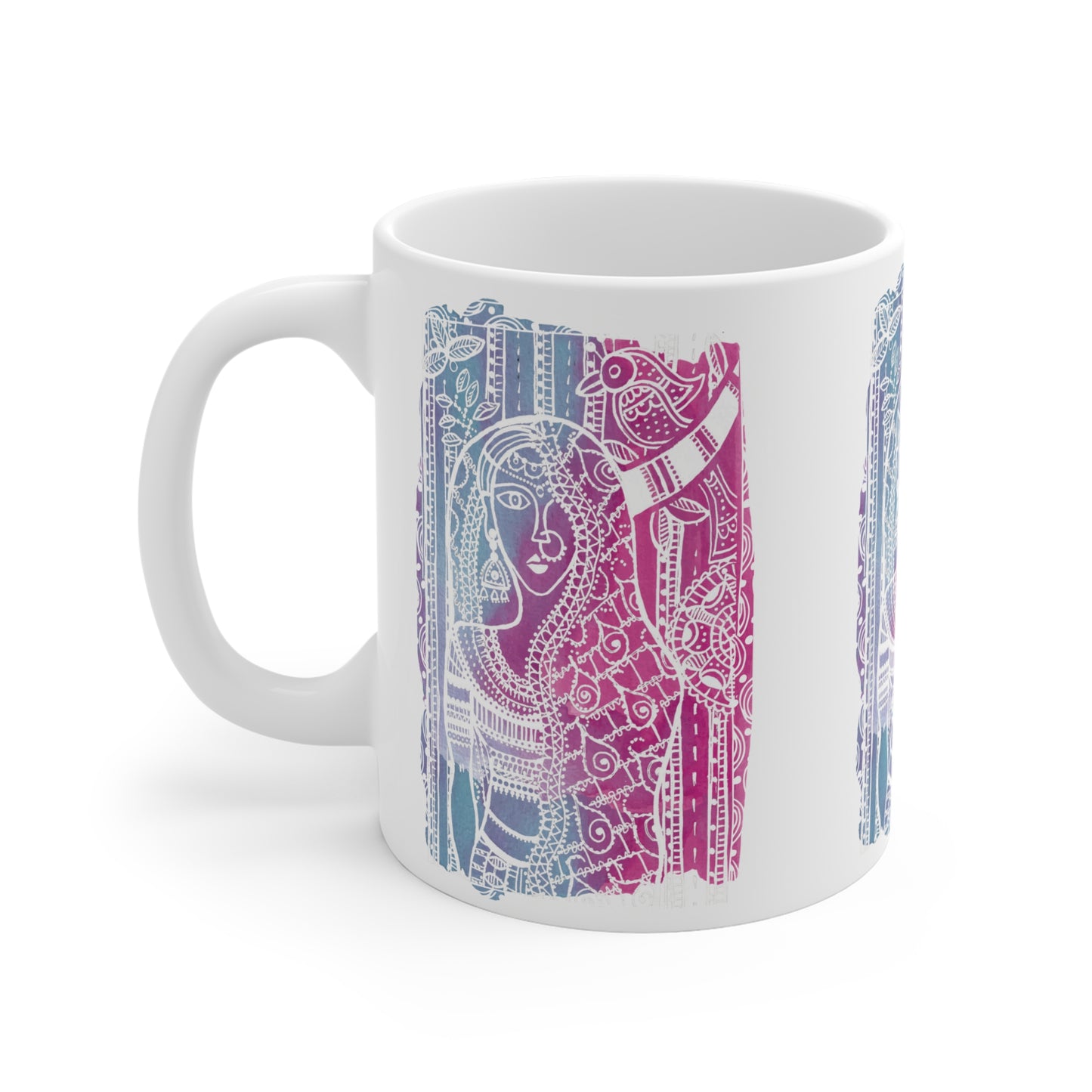 Colorful Artistic Ceramic Mug - 'Priyas Promise'