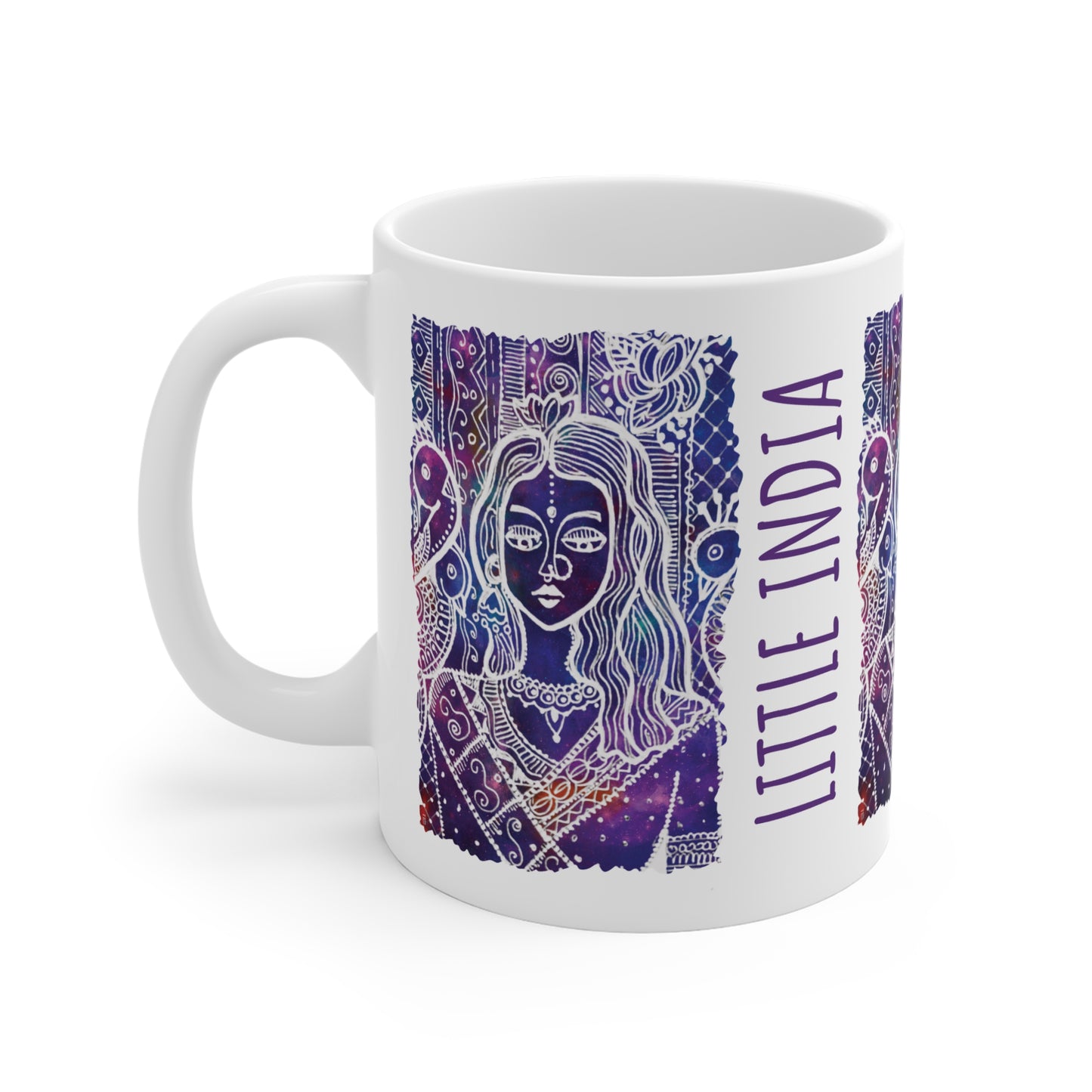 Colorful Artistic Ceramic Mug -'Little India'